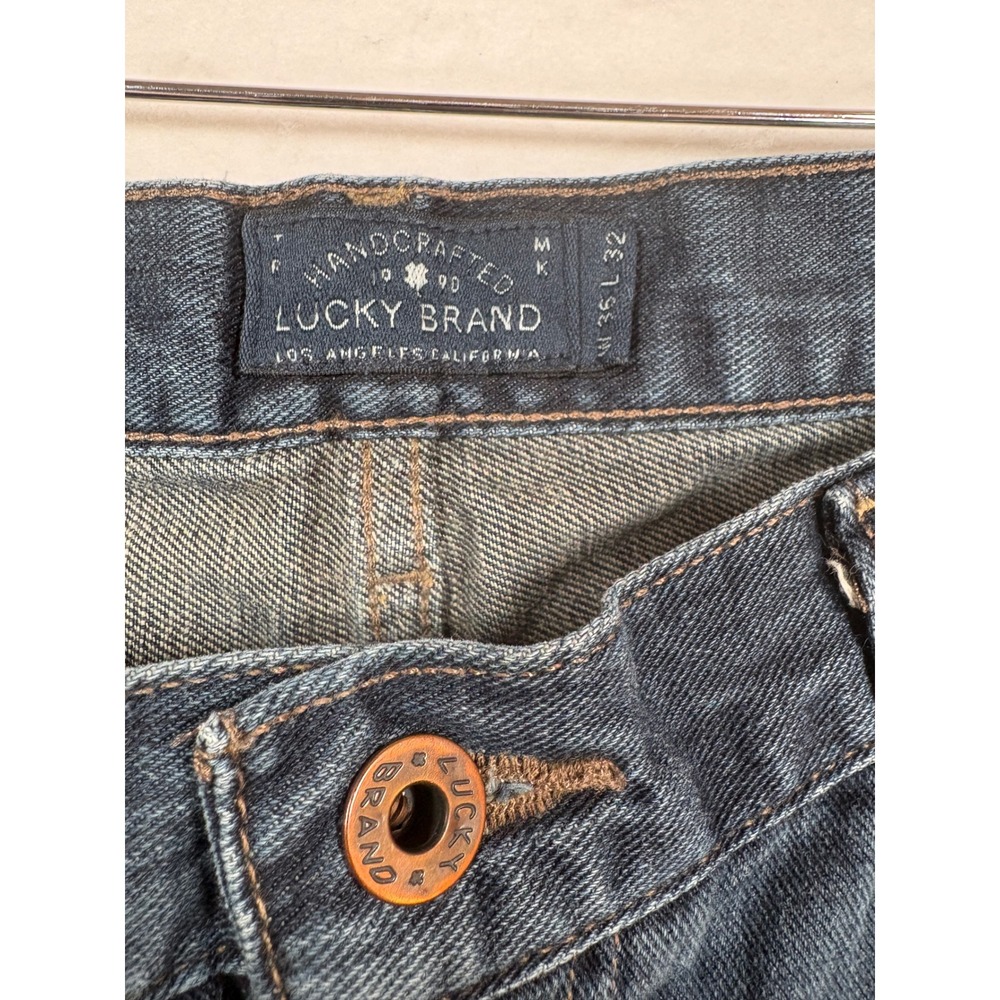 Lucky Brand 363 Vintage Straight Jeans Mens 35x32 Dark Wash Denim Blue - Picture 3 of 10